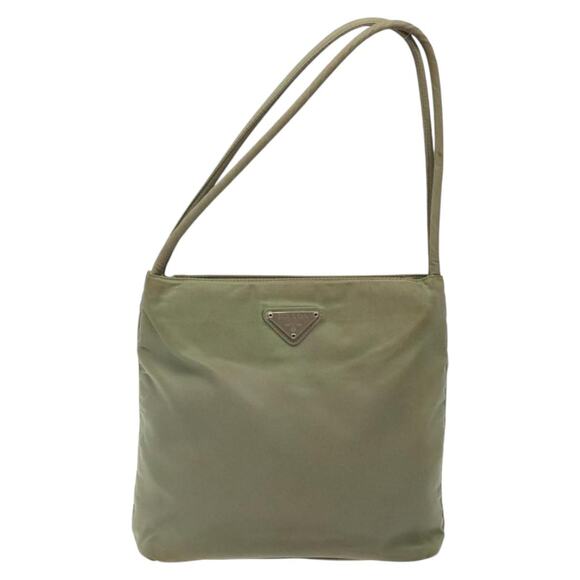 PRADA Hand Bag Nylon Khaki - Picture 2 of 12
